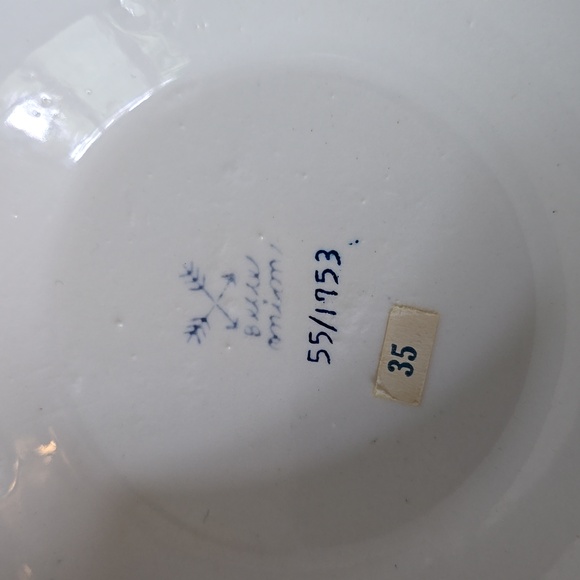 Vintage Blue Flowered Cookie Jar by Blue Onion - Picture 7 of 7